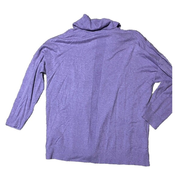 Banana Republic Sweater Long Sleeve Cowl Neck Pullover Tunic Purple Women XL NWT - Picture 3 of 4